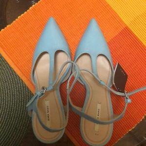 Zara sky blue heels